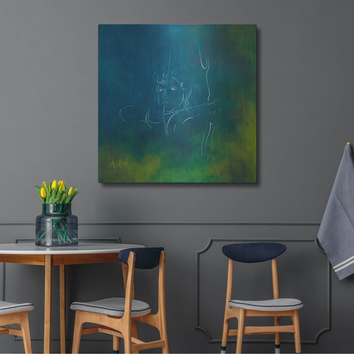 'Sagittarius' by Samedin Asllani – Metal Wall Art, 36x36 room view