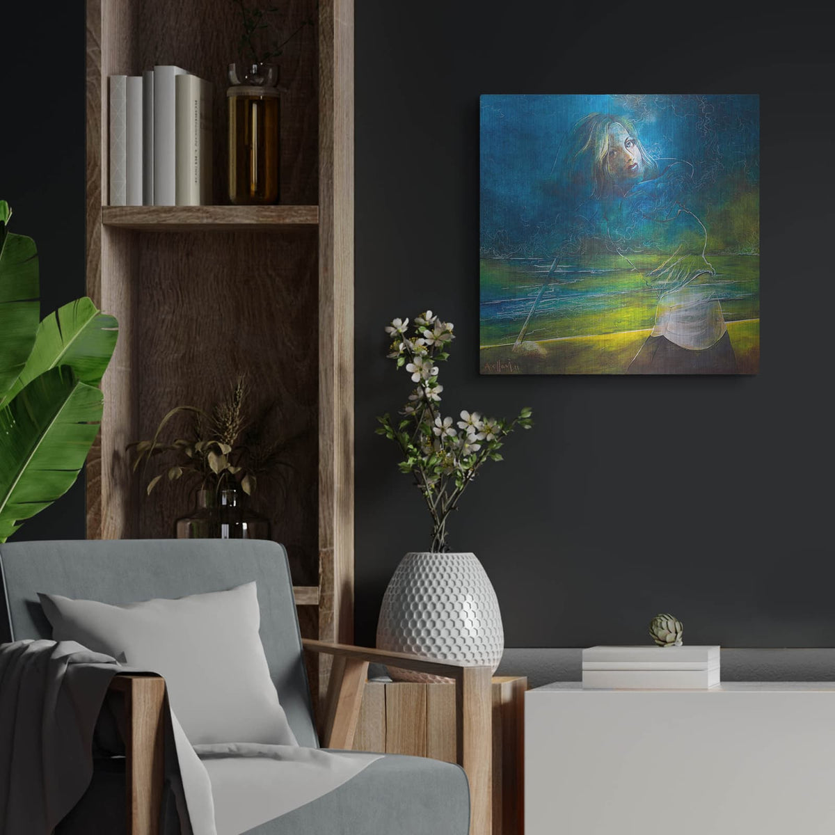 'The Golfer II' by Samedin Asllani – Metal Wall Art, 24x24 room view