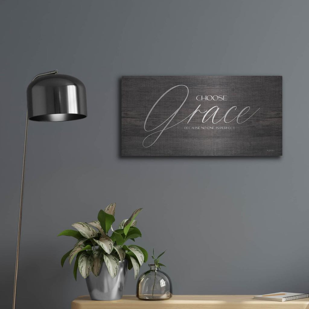 'Choose Grace' by Susie Boyer – Metal Wall Art, 24x12 room view