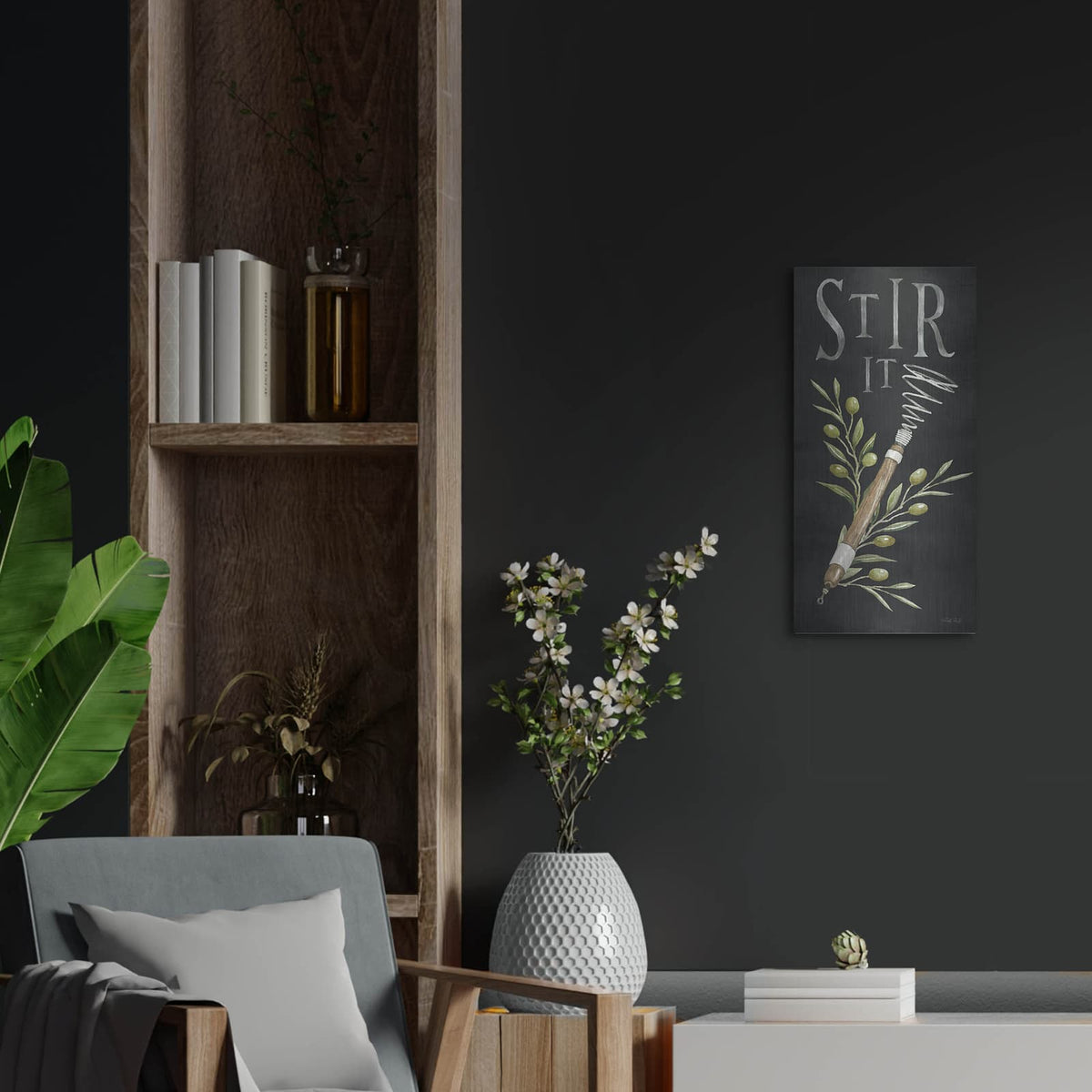 'Stir It' by Cindy Jacobs – Metal Wall Art, 12x24 room view