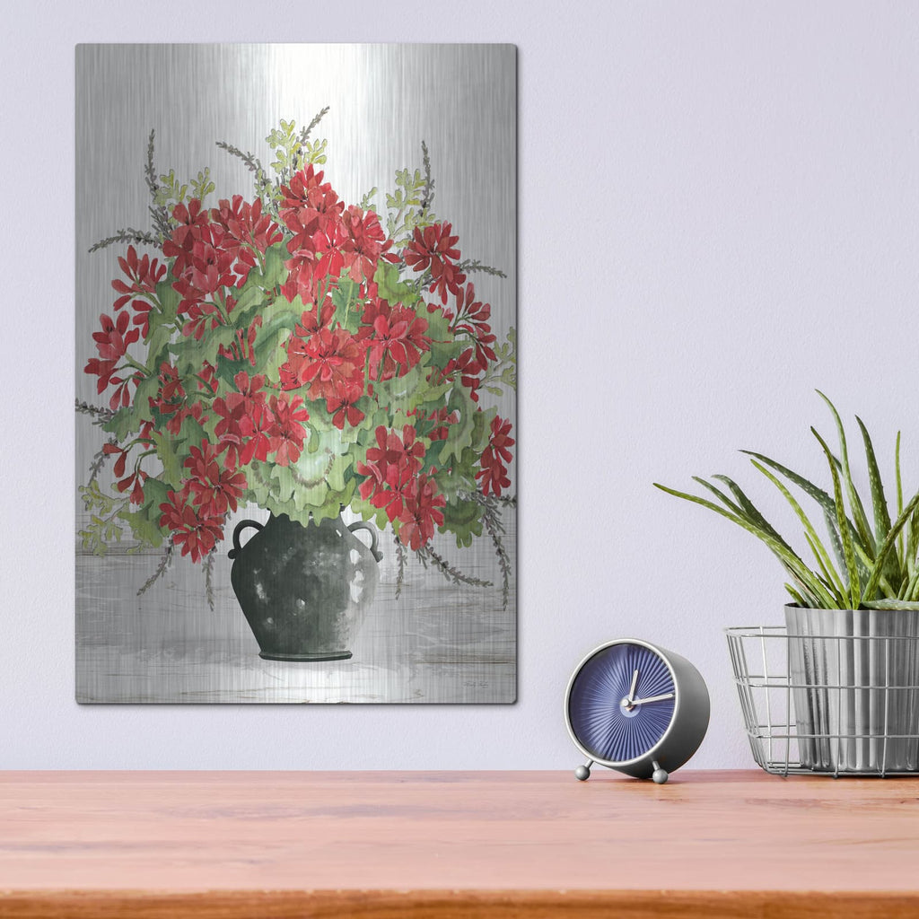 'Red Abundance' by Cindy Jacobs – Metal Wall Art, 12x16 room view