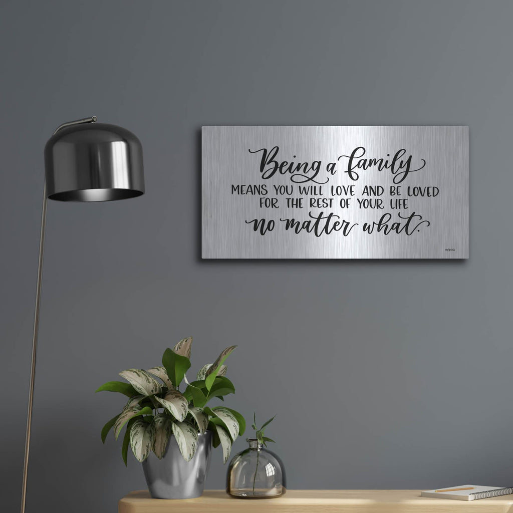 'No Matter What' by Imperfect Dust – Metal Wall Art, 24x12 room view