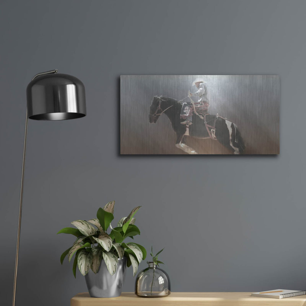 'Rockin' RB' by Kari Brooks – Metal Wall Art, 24x12 room view