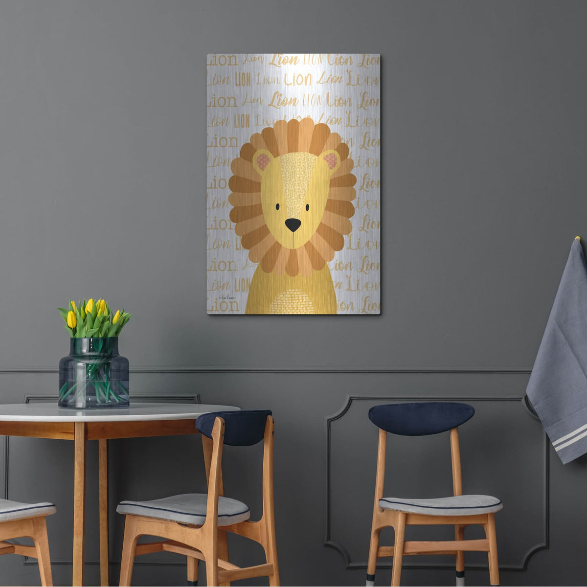 'Baby Lion' by Lisa Larson – Metal Wall Art, 24x36 room view