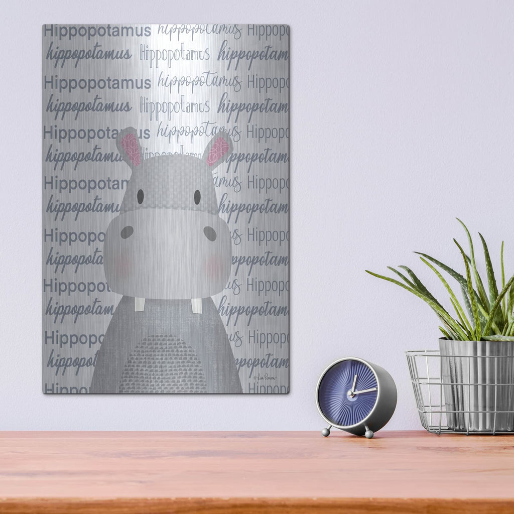 'Baby Hippo' by Lisa Larson – Metal Wall Art, 12x16 room view