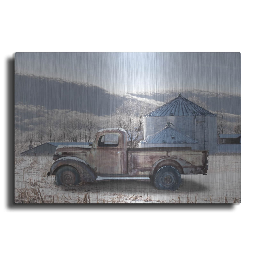 'Rustic Winter Farm' by Lori Deiter – Metal Wall Art