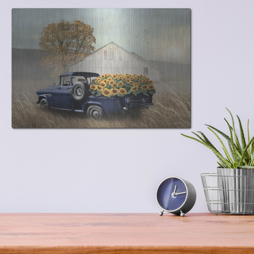 'Sunflower Harvest' by Lori Deiter – Metal Wall Art, 16x12 room view