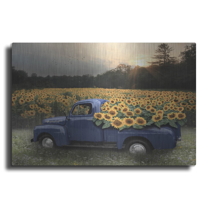 'Sunflower Field at Dusk' by Lori Deiter – Metal Wall Art