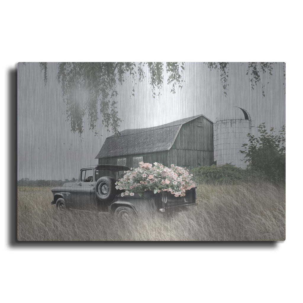 'Green Flower Farm' by Lori Deiter – Metal Wall Art