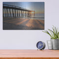 'Sunrise at the Pier' by Lori Deiter – Metal Wall Art, 16x12 room view