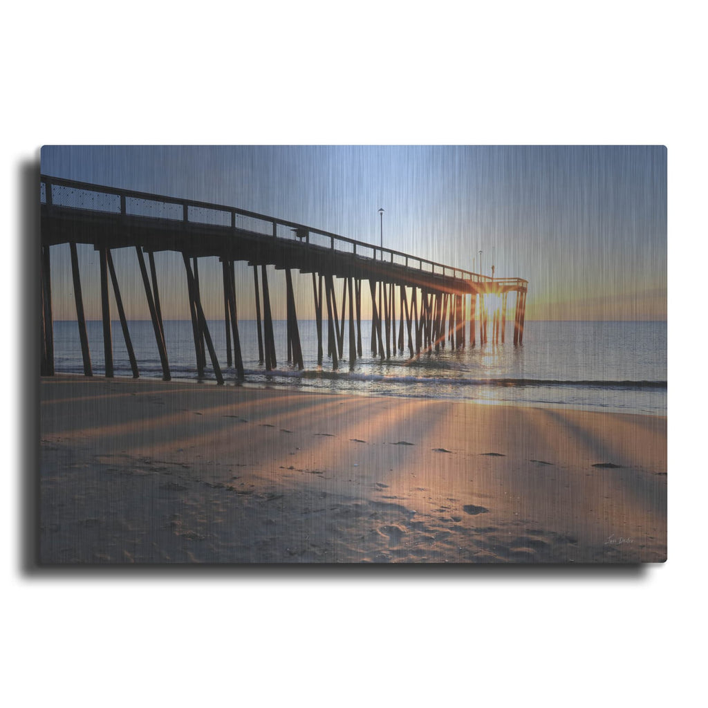 'Sunrise at the Pier' by Lori Deiter – Metal Wall Art
