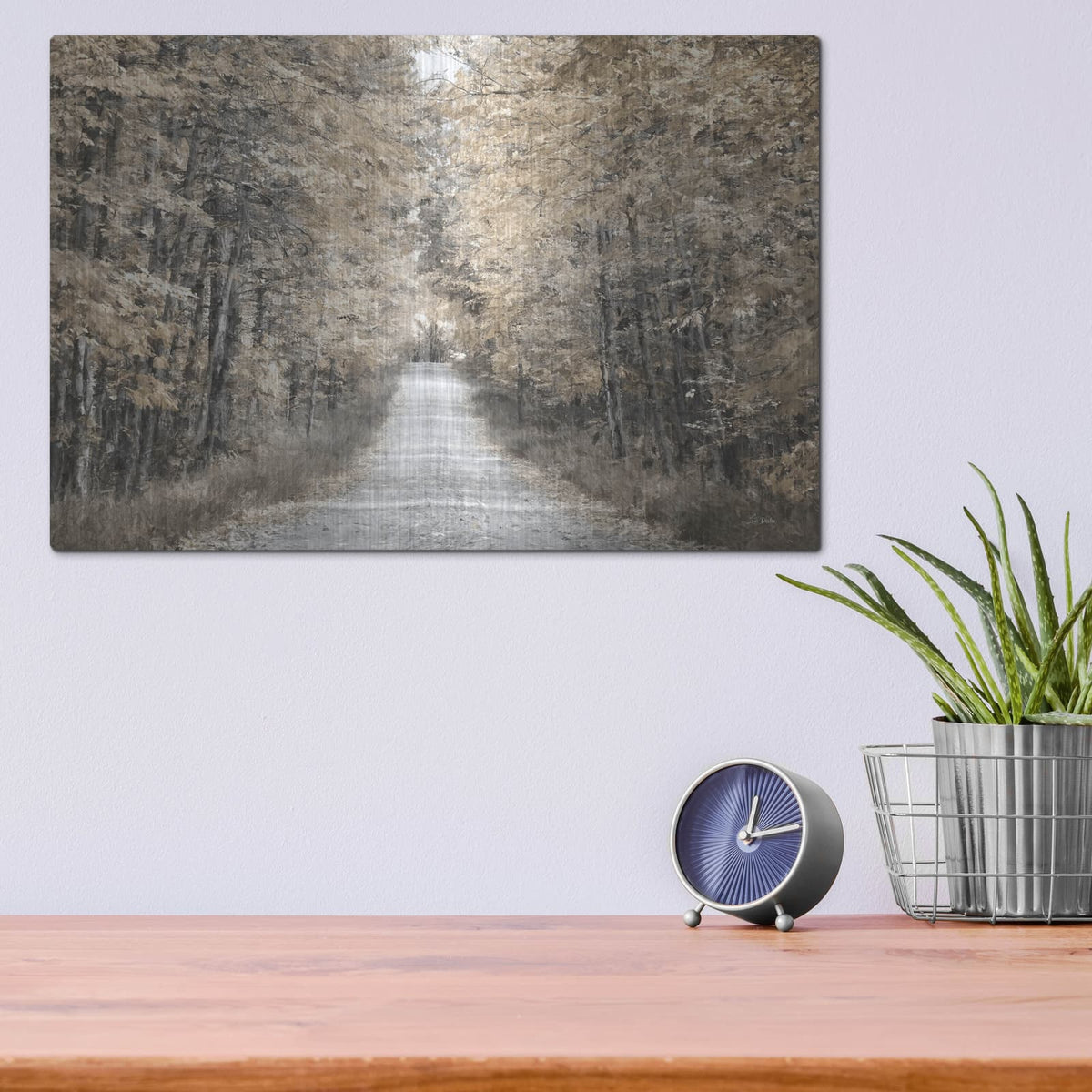 'The Golden Road' by Lori Deiter – Metal Wall Art, 16x12 room view