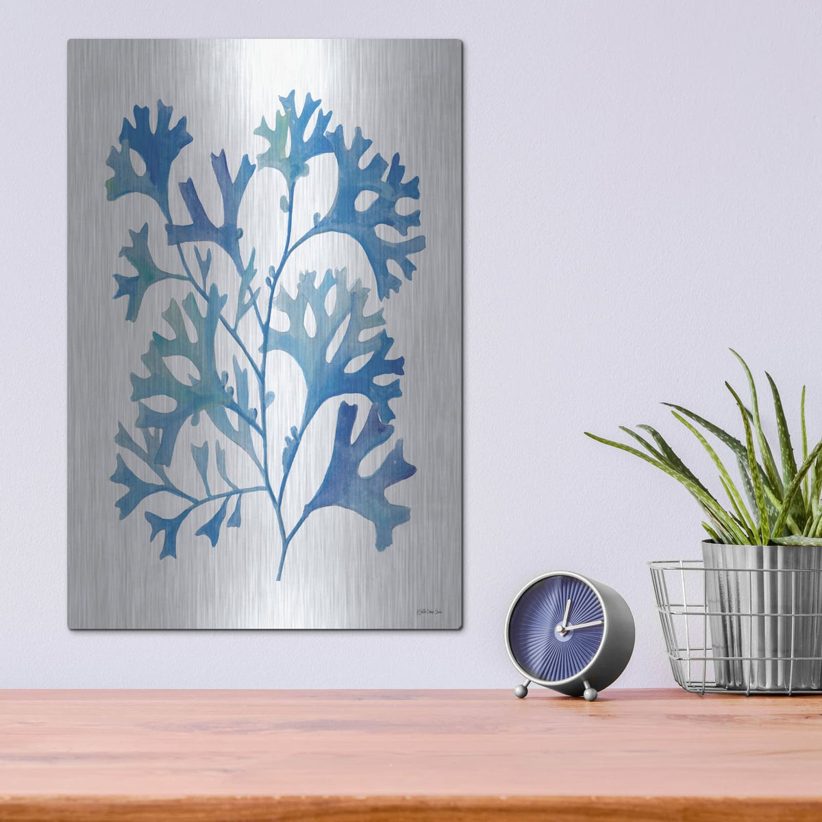 'Coral 2' by Stellar Design Studio – Metal Wall Art, 12x16 room view