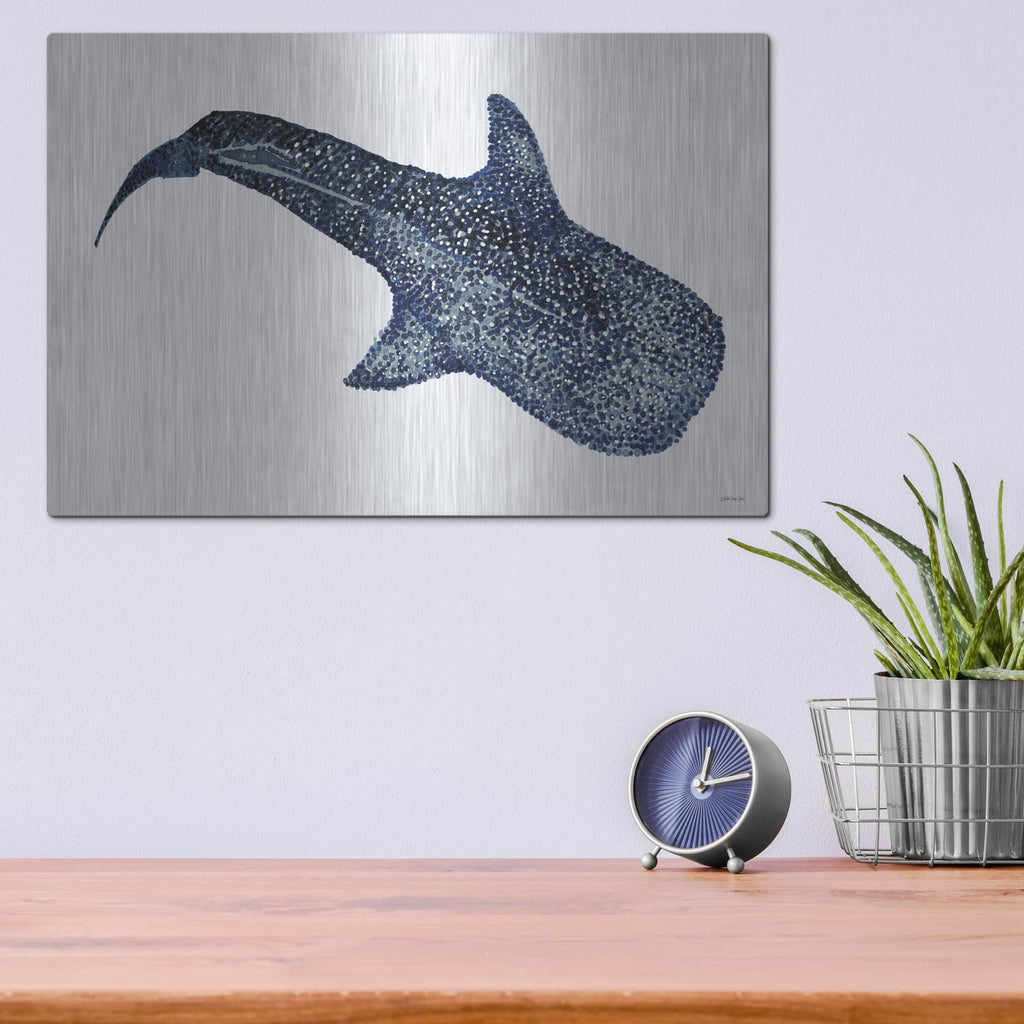 'Shark Whale 1' by Stellar Design Studio – Metal Wall Art, 16x12 room view