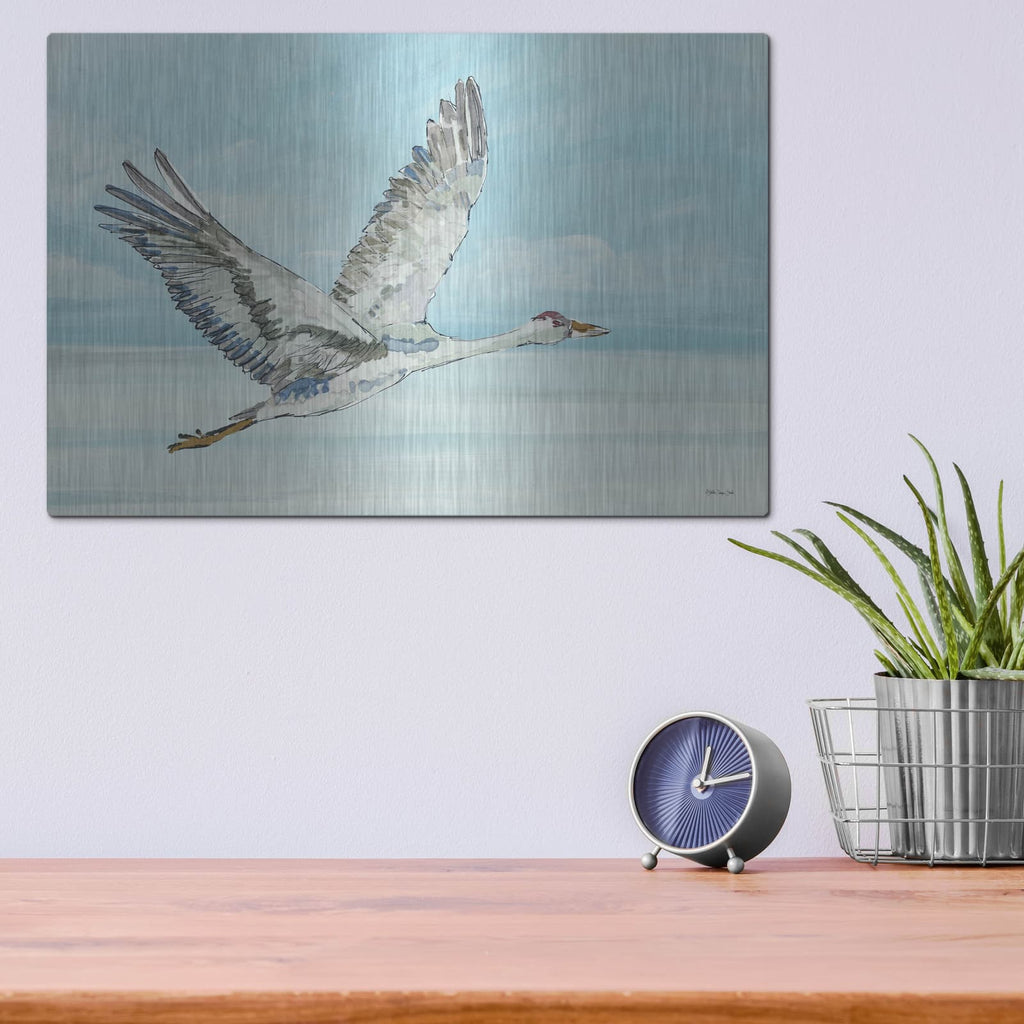 'In Flight 2' by Stellar Design Studio – Metal Wall Art, 16x12 room view