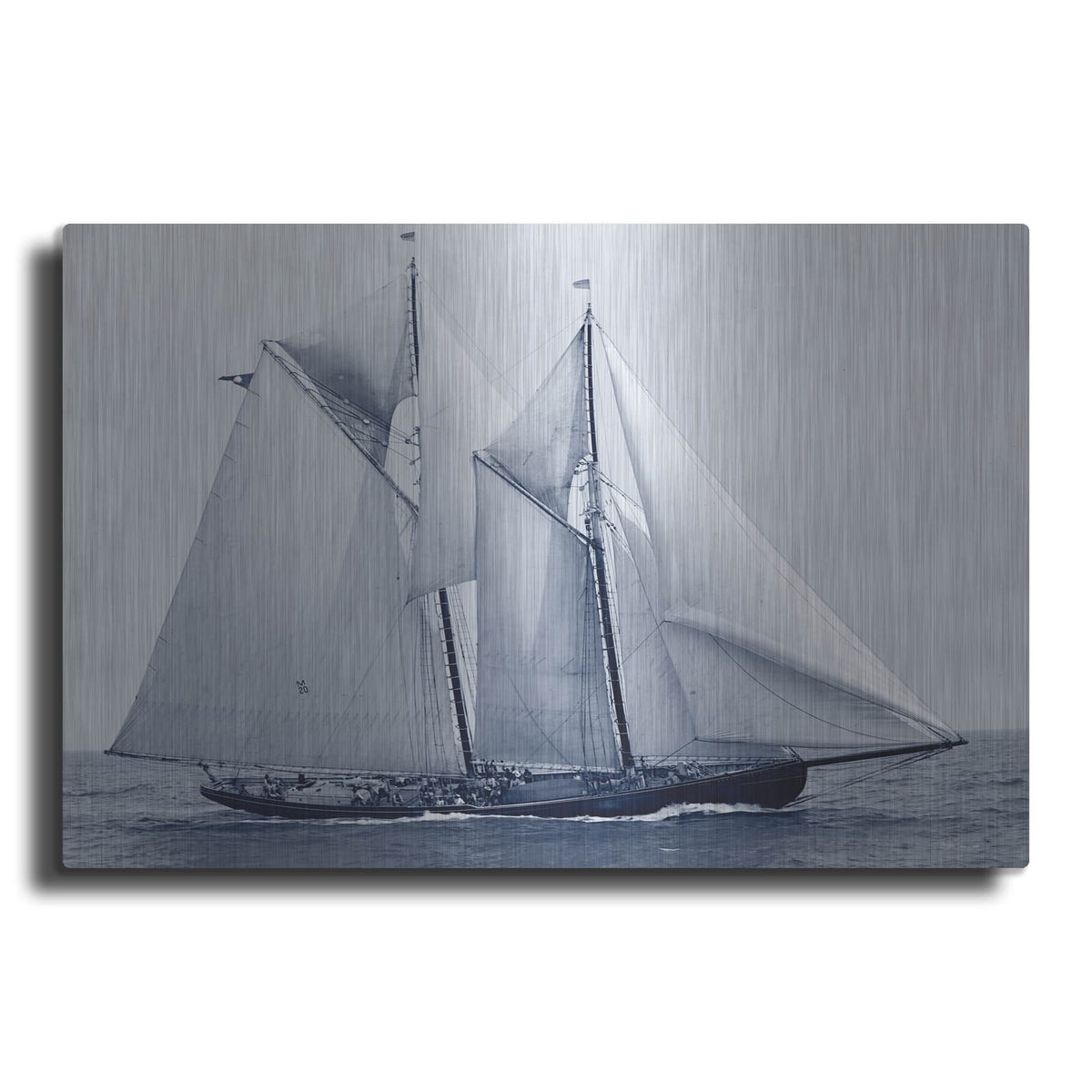 'Indigo Yacht 4' by Stellar Design Studio – Metal Wall Art