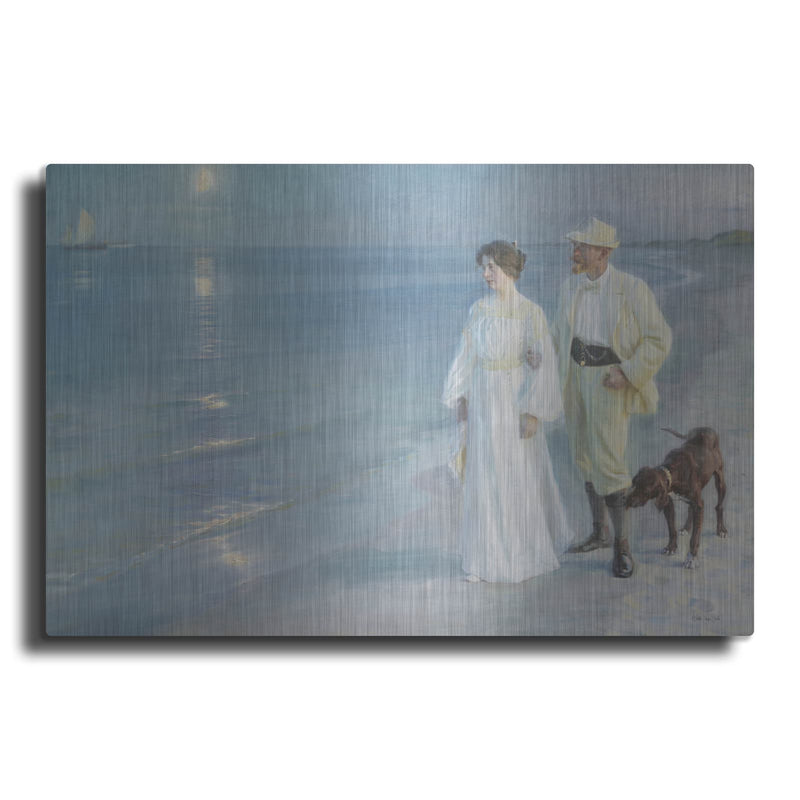 'Walk Along the Shore' by Stellar Design Studio – Metal Wall Art