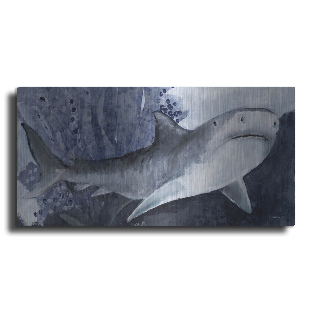 'Shark Swim 2' by Stellar Design Studio – Metal Wall Art