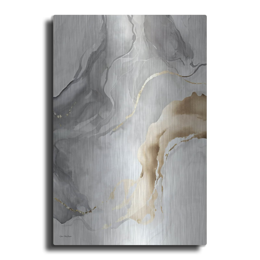 'Gray Art Marble II' by Seven Trees Design – Metal Wall Art