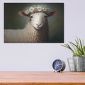 'Sheep Queen' by Seven Trees Design – Metal Wall Art, 16x12 room view