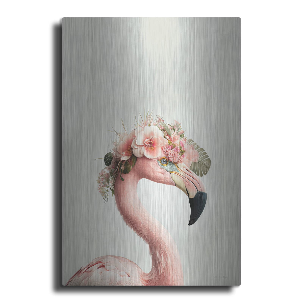 'The Exotic Flamingo' by Seven Trees Design – Metal Wall Art