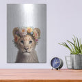 'Baby Lion' by Seven Trees Design – Metal Wall Art, 12x16 room view