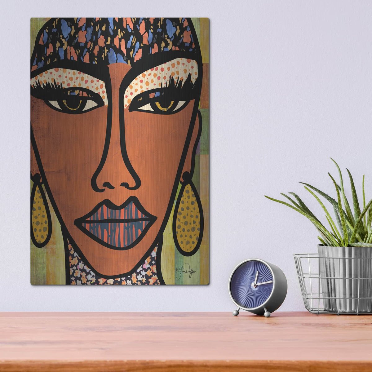 'Empowered' by Yass Naffas Designs – Metal Wall Art, 12x16 room view