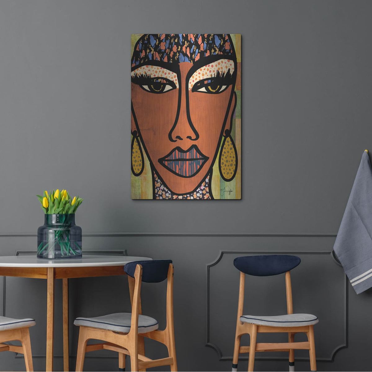 'Empowered' by Yass Naffas Designs – Metal Wall Art, 24x36 room view