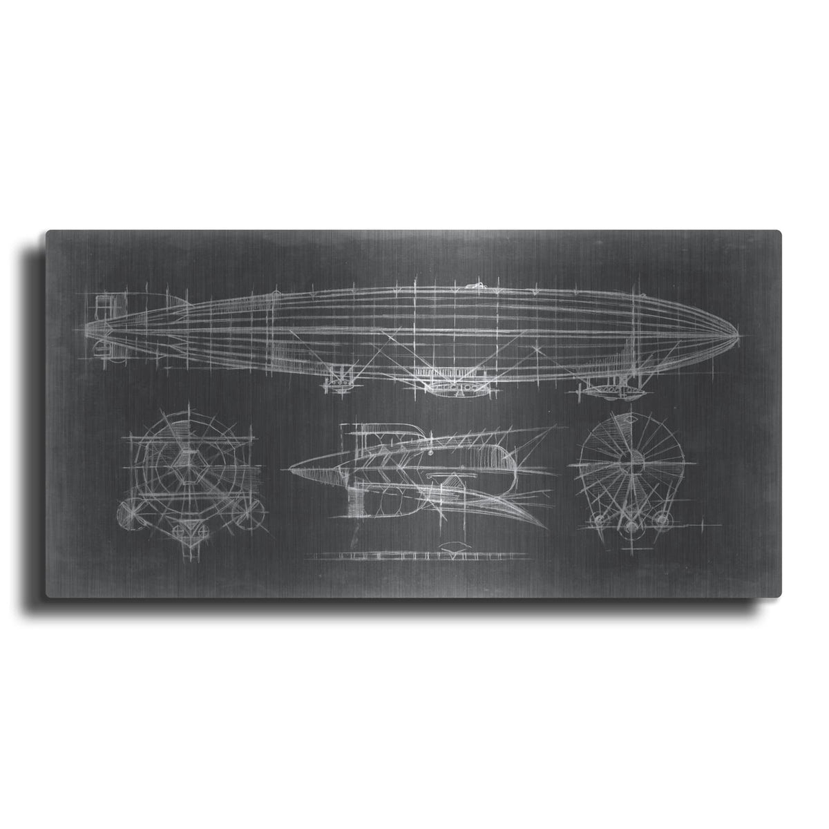 'Airship Blueprint' by Ethan Harper – Metal Wall Art
