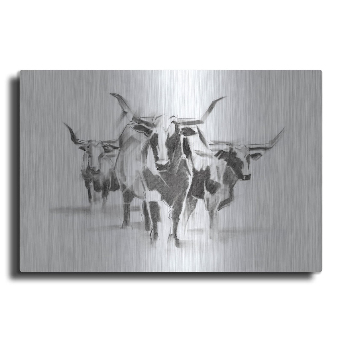 'Contemporary Cattle I' by Ethan Harper – Metal Wall Art