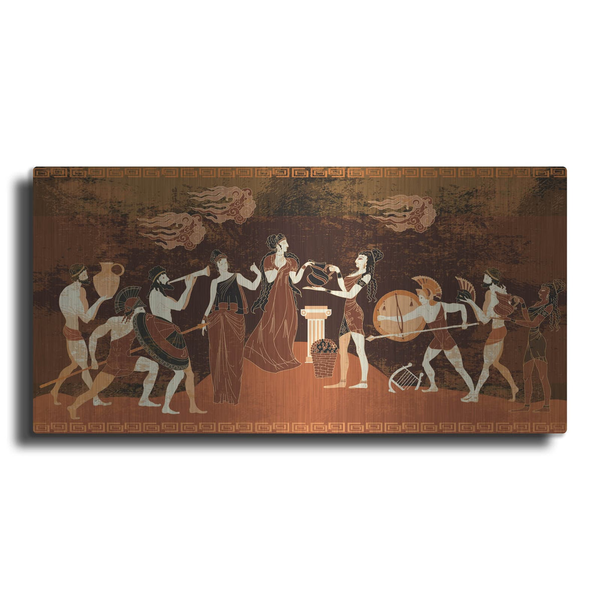 'Ancient Greece Frescos' by Luxe Metal Portfolio – Metal Wall Art