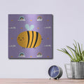 'Cute Bee' by Luxe Metal Portfolio – Metal Wall Art, 12x12 room view