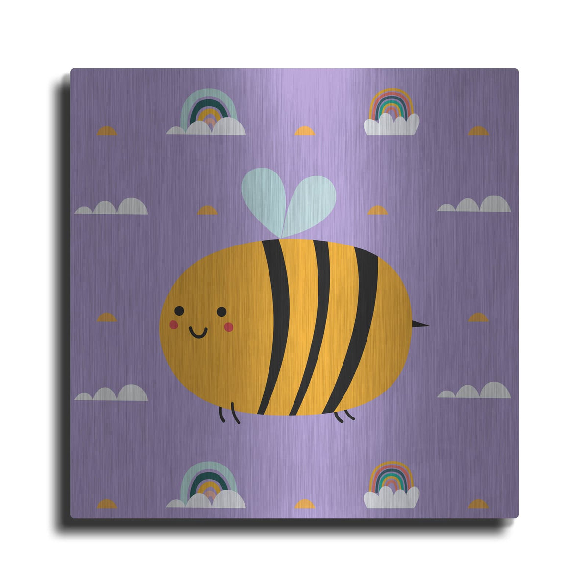 'Cute Bee' by Luxe Metal Portfolio – Metal Wall Art