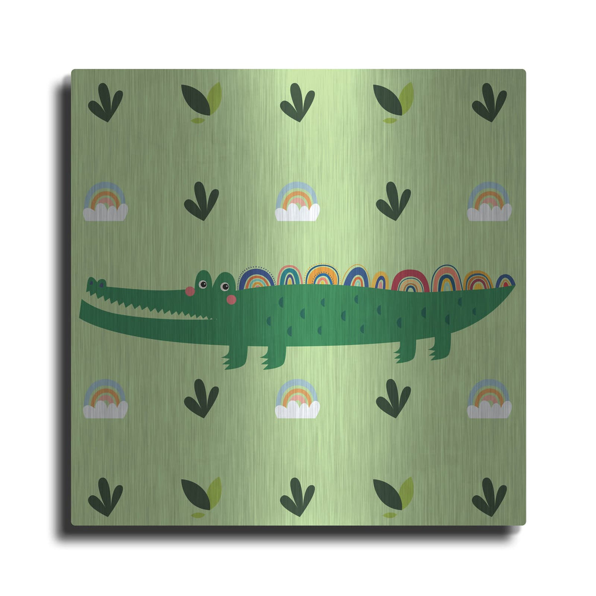 'Cute Cocodrile' by Luxe Metal Portfolio – Metal Wall Art