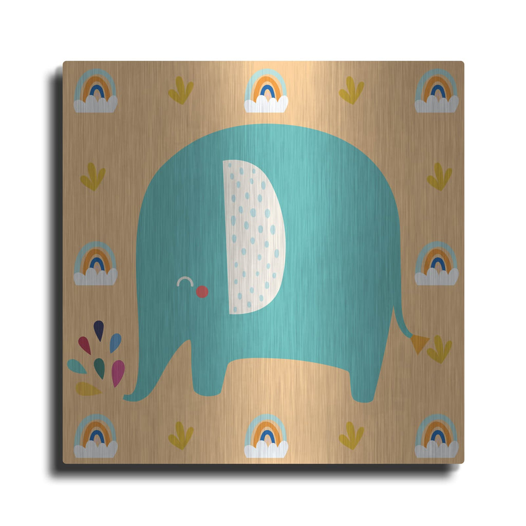 'Cute Elephant' by Luxe Metal Portfolio – Metal Wall Art