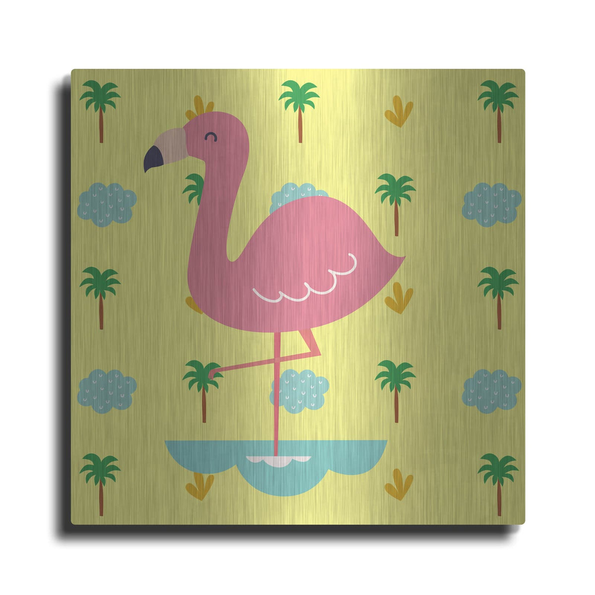 'Cute Flamingo' by Luxe Metal Portfolio – Metal Wall Art