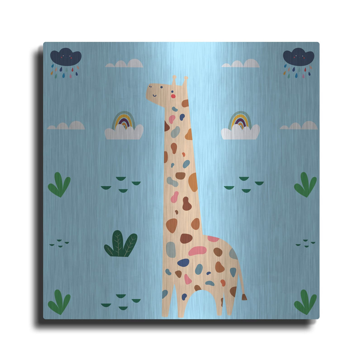 'Cute Girafe 2' by Luxe Metal Portfolio – Metal Wall Art