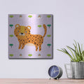 'Cute Leopard' by Luxe Metal Portfolio – Metal Wall Art, 12x12 room view