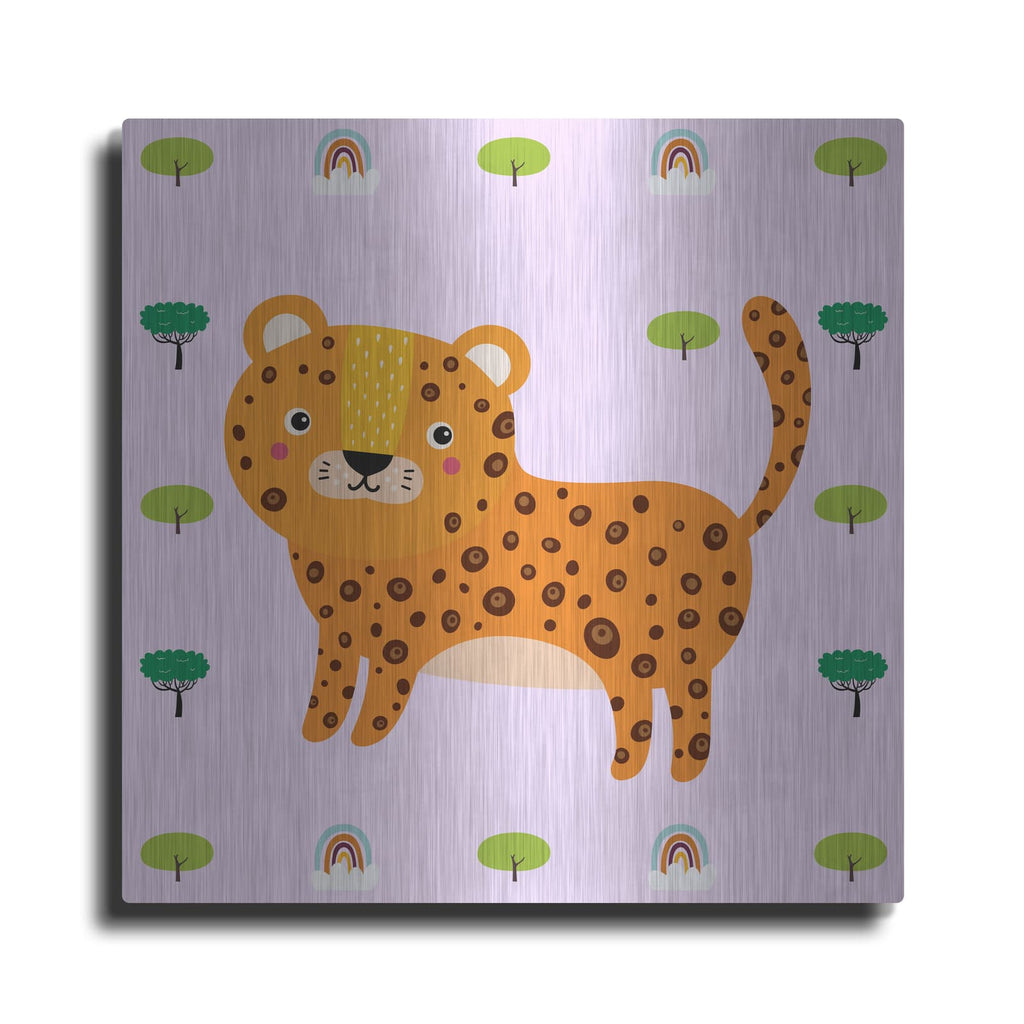 'Cute Leopard' by Luxe Metal Portfolio – Metal Wall Art