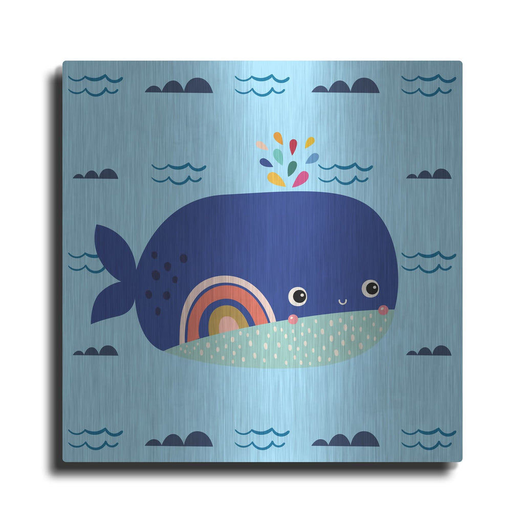 'Cute Whale' by Luxe Metal Portfolio – Metal Wall Art