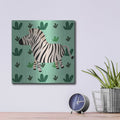 'Cute Zebra' by Luxe Metal Portfolio – Metal Wall Art, 12x12 room view