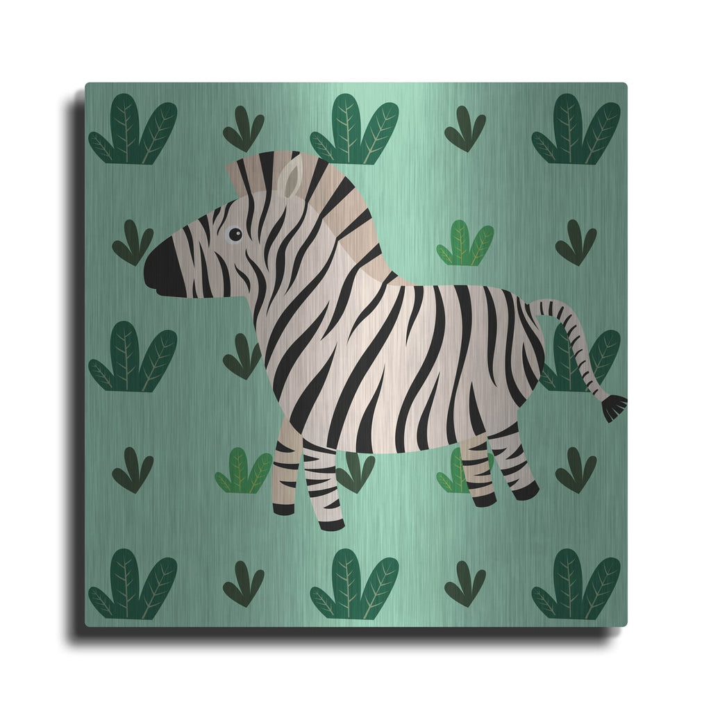 'Cute Zebra' by Luxe Metal Portfolio – Metal Wall Art
