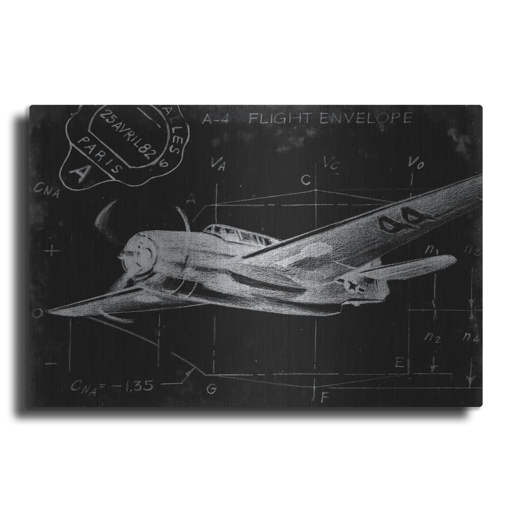'Flight Schematic II' by Ethan Harper – Metal Wall Art