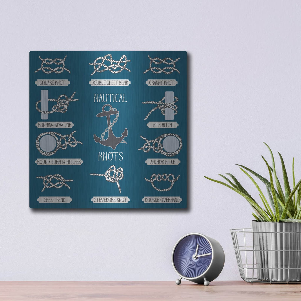 'Nautical Knots' by Luxe Metal Portfolio – Metal Wall Art, 12x12 room view