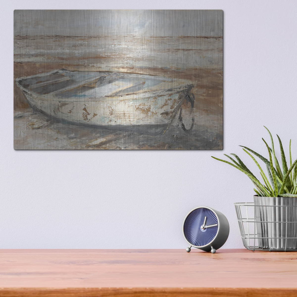 'Weathered Rowboat I' by Ethan Harper – Metal Wall Art, 16x12 room view