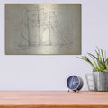 'Sailboat Blueprint I' by Ethan Harper – Metal Wall Art, 16x12 room view