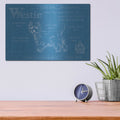 'Blueprint Westie' by Ethan Harper – Metal Wall Art, 16x12 room view