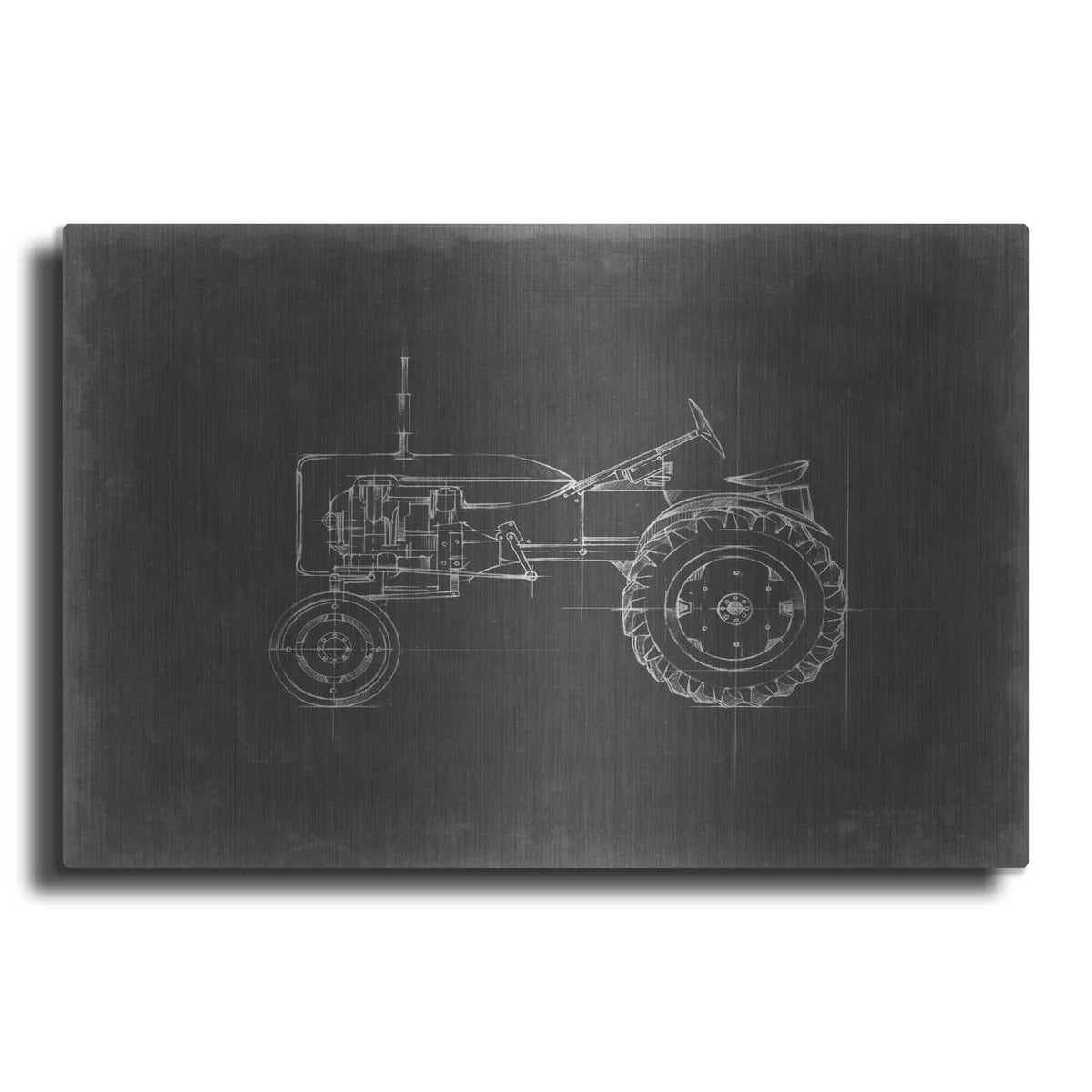 'Tractor Blueprint III' by Ethan Harper – Metal Wall Art