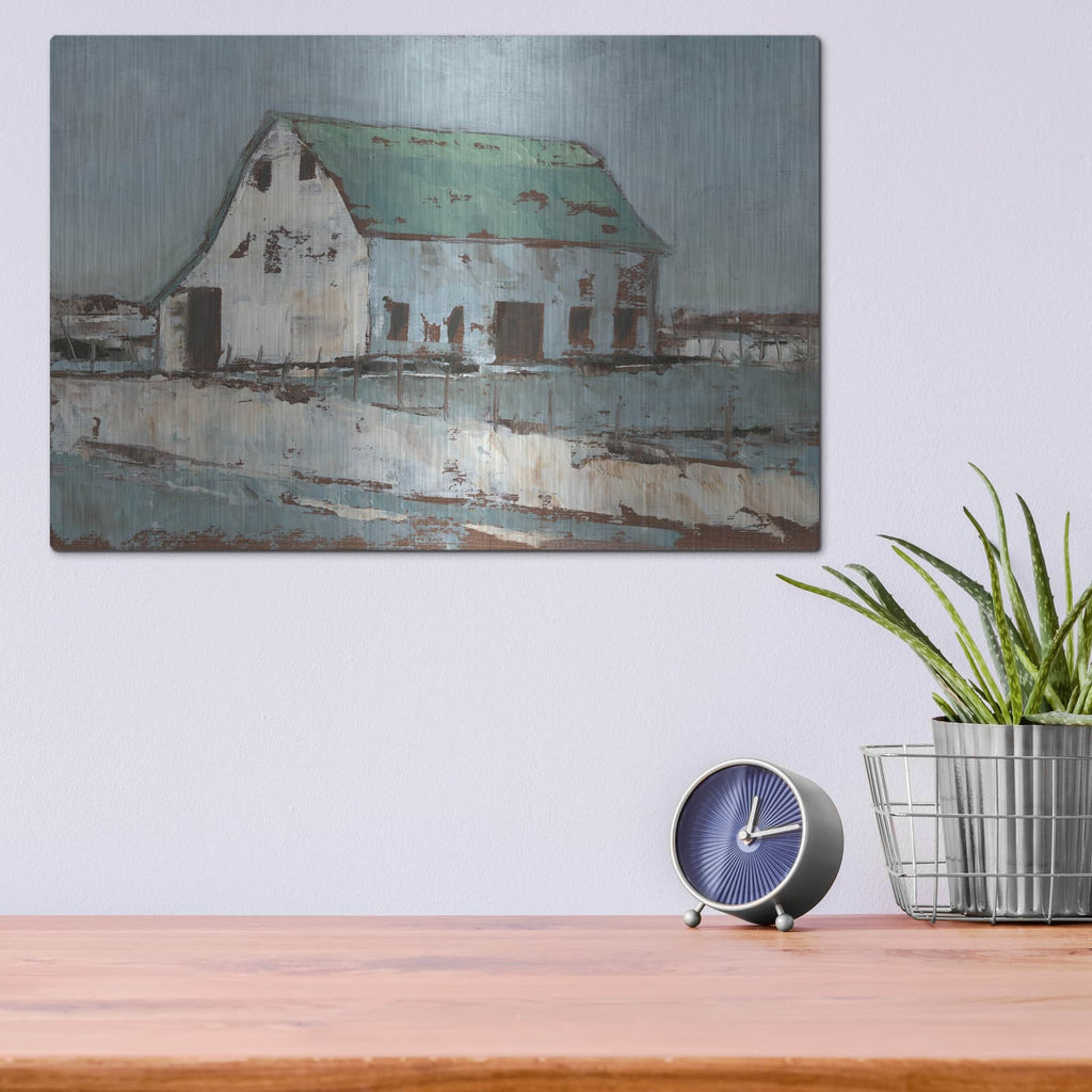 'Plein Air Barn II' by Ethan Harper – Metal Wall Art, 16x12 room view