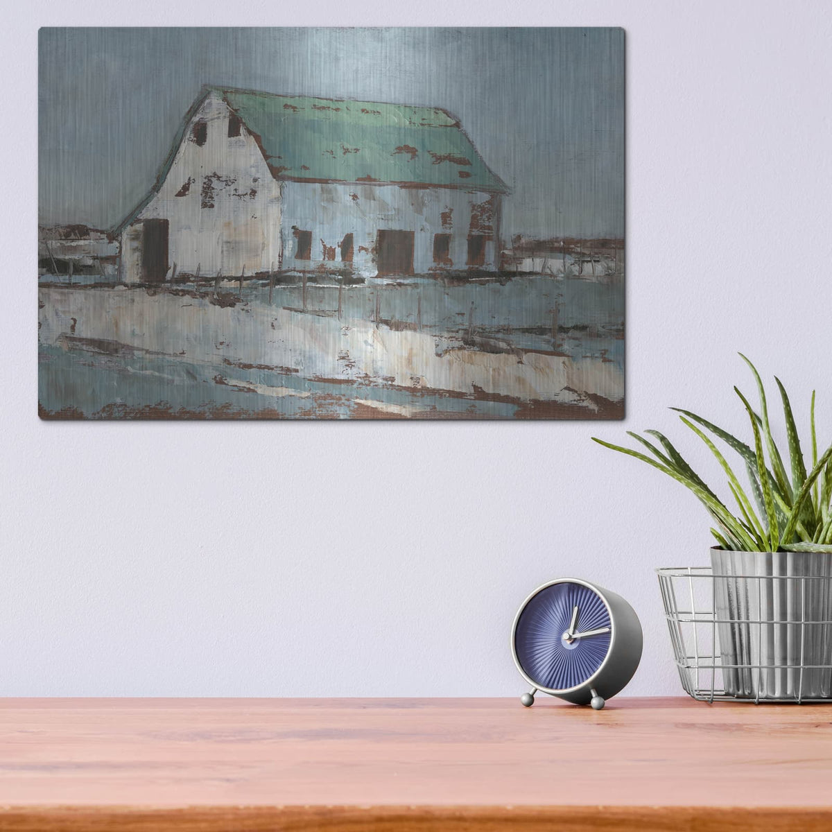 'Plein Air Barn II' by Ethan Harper – Metal Wall Art, 16x12 room view